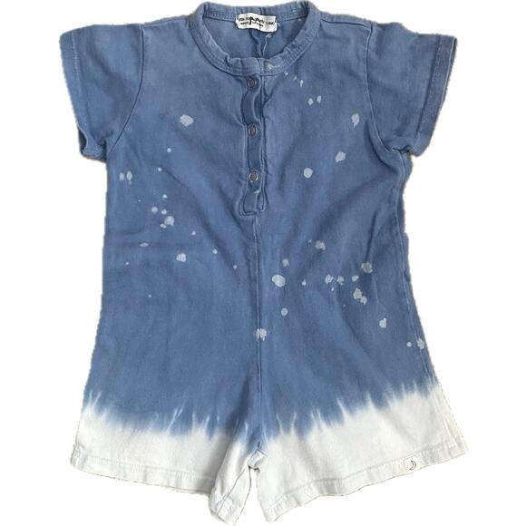 LITTLE MOON SOCIETY Splatter Tie Dye Romper Shortall Playsuit Toddler 12-18 Mos - Picture 1 of 7